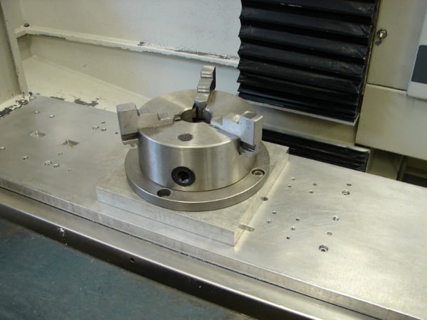 3-Jaw Chuck Pinned to Fixture Plate
