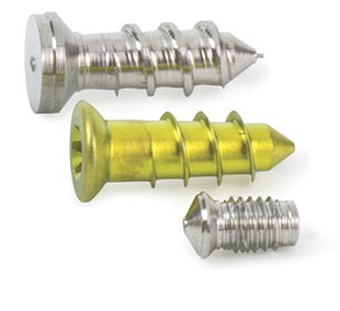 Titanium bone screws