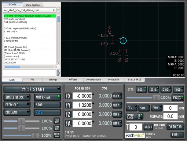 Start A Program from Any Line with PathPilot